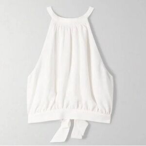 Wilfred from Aritzia Patrice White Sleeveless Cropped Blouse